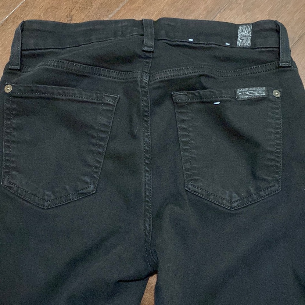 For All Mankind 7 black skinny jeans